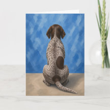Cartão de Condolências para Pet Pointer Alemão de 