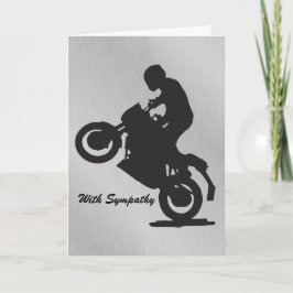 Cartão de condolências para um motociclista