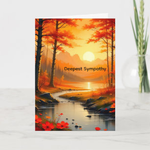 Cartão de Condolências para uma Mãe com Pôr do Sol