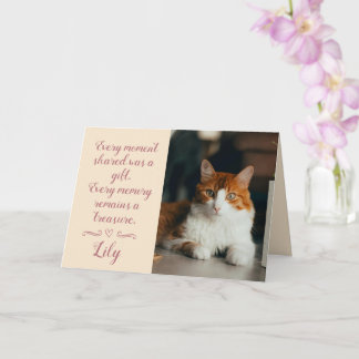 Cartão de Condolências pela Perda do Gato com Foto