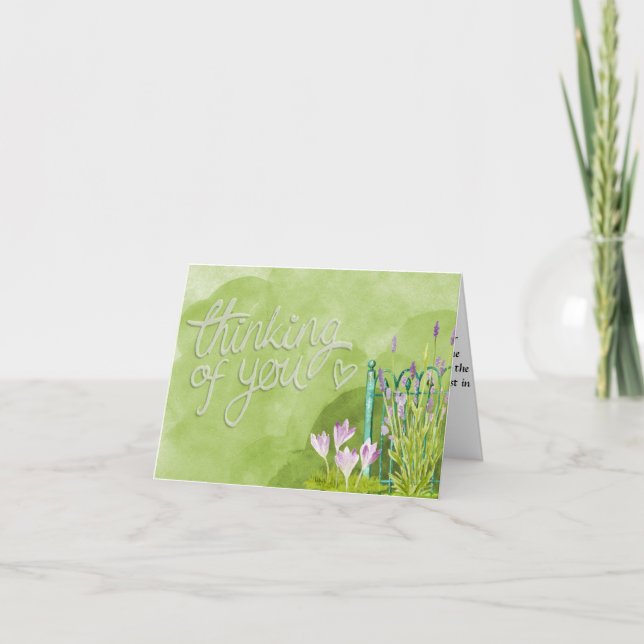 Cartão de condolências - Pensando em você (Frente)