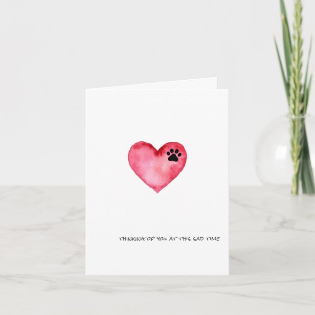 Cartão de Condolências - Pensando em Você Neste Mo (Frente)