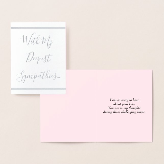 Cartão de Condolências Personalizado (Exibição)