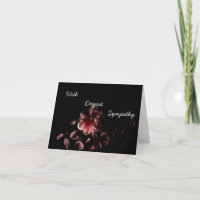 Cartão de condolências Personalizado Floral Rosa E