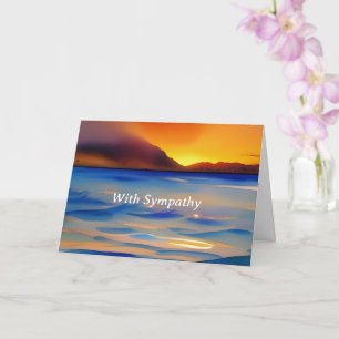 Cartão de condolências Personalizável Serene Beach
