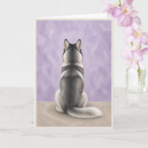 Cartão de Condolências Ponte Arco-íris Husky