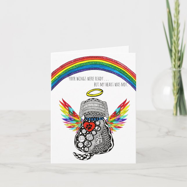 Cartão de Condolências por Perda de Cachorro (Frente)