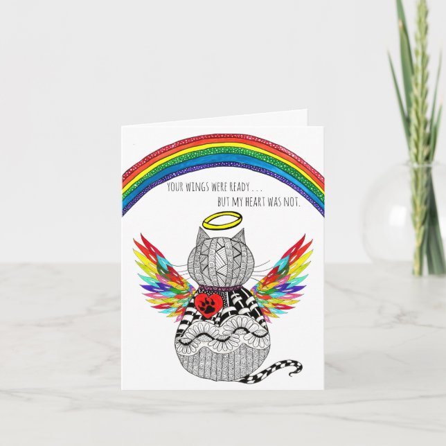 Cartão de Condolências por Perda de Gato (Frente)