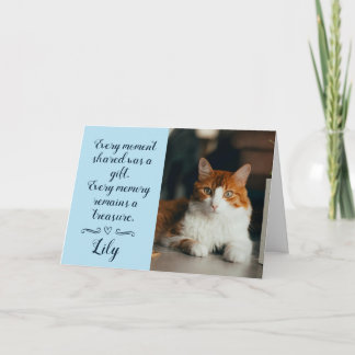 Cartão de Condolências por Perda de Gato Personali