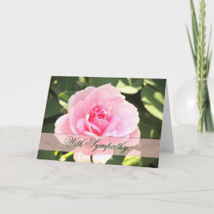 Cartão de condolências rosa rosa rosa