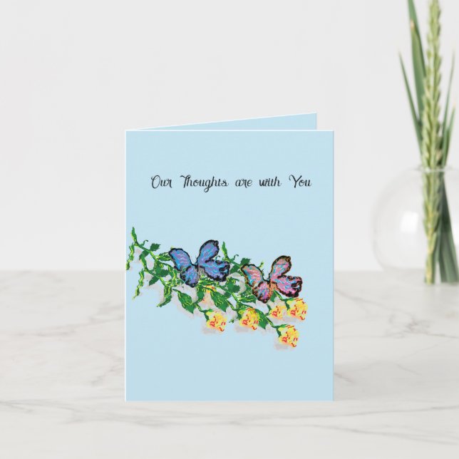 Cartão de condolências: Rosas Amarelas (Frente)