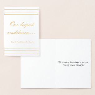 Cartão de condolências simples