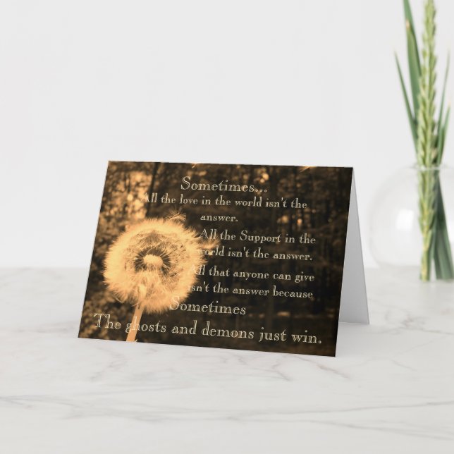 Cartão de condolências suicida (Frente)