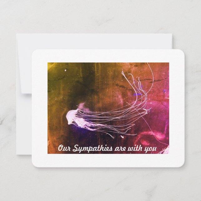 Cartão de condolências, Tamanho: 4,25" x 5,5", Sim (Frente)