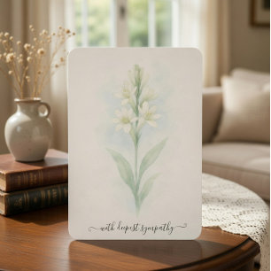 Cartão de Condolências Tuberose Aquarela