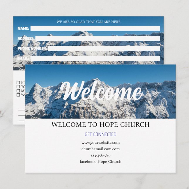 Cartão de Conexão da Igreja Higher Ground (Frente/Verso)