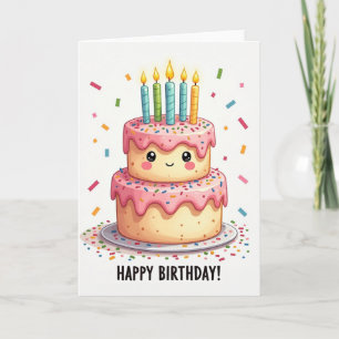 Cartão de Confeitaria de Aniversário Doce