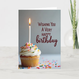Cartão de Confeitos de Aniversário Doces