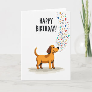 Cartão de Confete de Animal Alegre