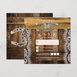 Cartão de Confirmação de Casamento Country Western