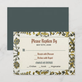Cartão de Confirmação de Casamento Real Renascença