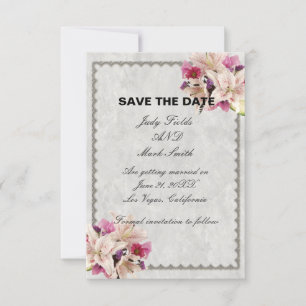 Cartão de Confirmação de Data de Casamento White L