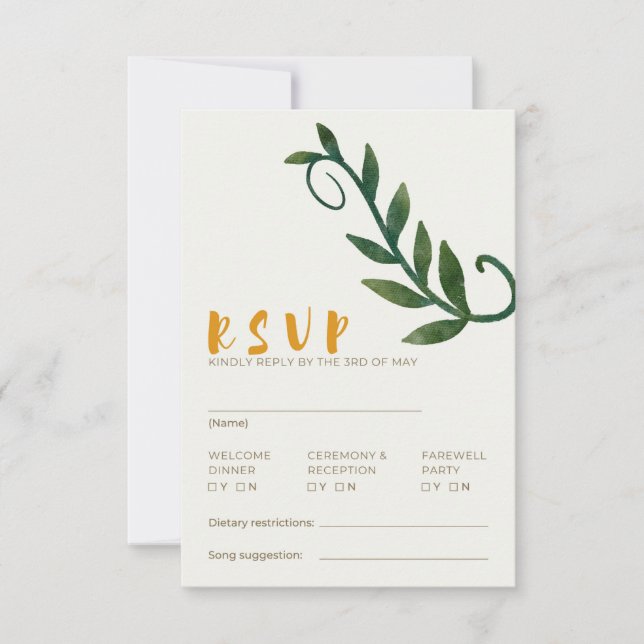 Cartão de Confirmação de Presença da Série Enraiza (Frente)