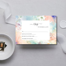 Cartão de Confirmação de Presença de Casamento Flo