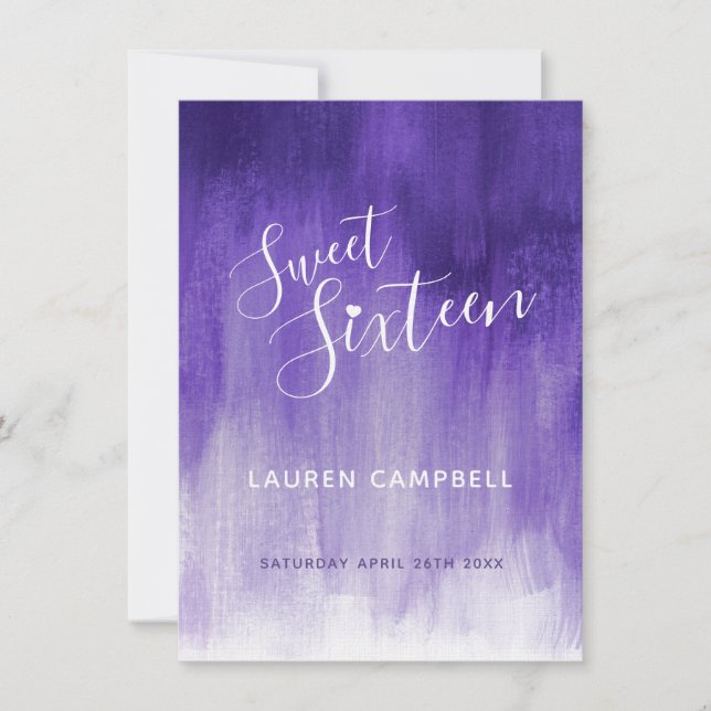 Cartão de confirmação de presença doce 16 arte mod (Frente)