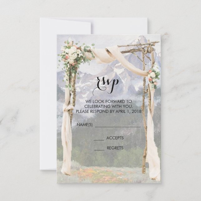 Cartão de Confirmação de Presença para Casamento a (Frente)