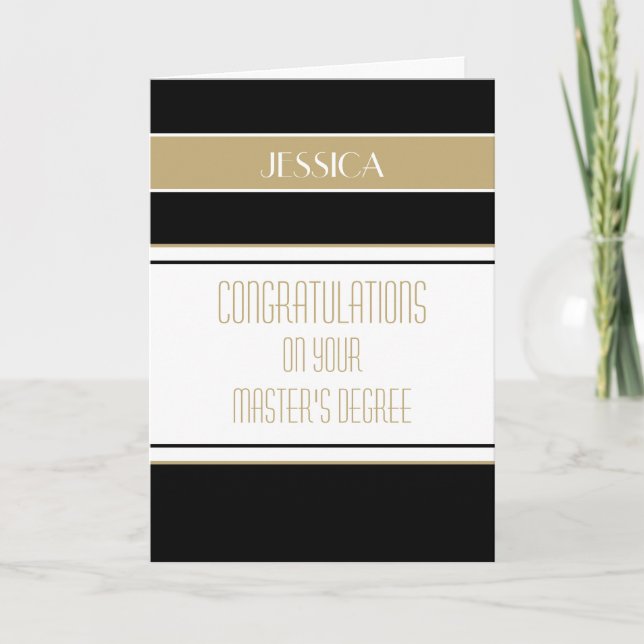 Cartão de congratulações pela formatura no mestrad (Frente)