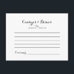 Cartão de Conselheiro de Casamento dos Consejos y<br><div class="desc">Este cartão de conselho de casamento dos consejos y deseos modernos é perfeito para um casamento espanhol moderno. Estas cartas são perfeitas para um casamento, chá de panela, chá de fraldas, festa de formatura e muito mais. Personalize as cartas com os nomes da noiva e do noivo, dos futuros pais...</div>