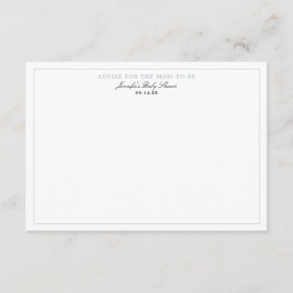 Cartão de Conselheiro do Chá de fraldas Dusty Blue