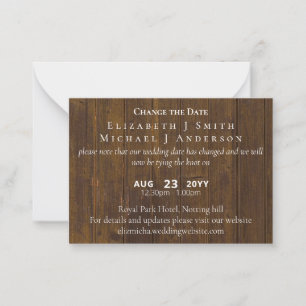 Cartão De Conselho 100 x FOTO Alteração de Data Adiamento incluindo