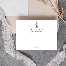 Cartão De Conselho A Coleção de Casamentos da Floresta de Pinheiros d