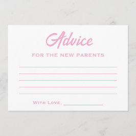 Cartão De Conselho A Tendência De Brancos Rosa É Um Chá de fraldas De