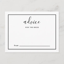 Cartão De Conselho Aconselhamento de Script Moderno para o Preto-Brid