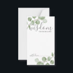 Cartão De Conselho Aconselhamento e Desejos de Casamento Eucalyptus W<br><div class="desc">Celebre o seu dia especial com este belo cartão de conselho de casamento, com o título "palavras de sabedoria" na escrita moderna e decorado com a cor aquática suave eucalipto em fundo branco. Perfeito para casamento, chá de fraldas, festa de aniversário, chá de panela, festa de solteira e qualquer ocasião...</div>