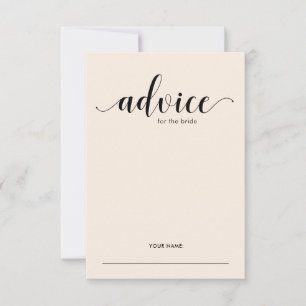 Cartão De Conselho Aconselhamento Elegante sobre Blush para o Jogo de