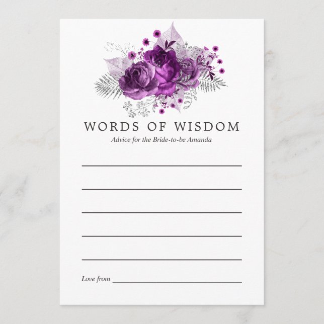 Cartão De Conselho Aconselhamento sobre Brida Floral de Pluma e Marin (Frente)