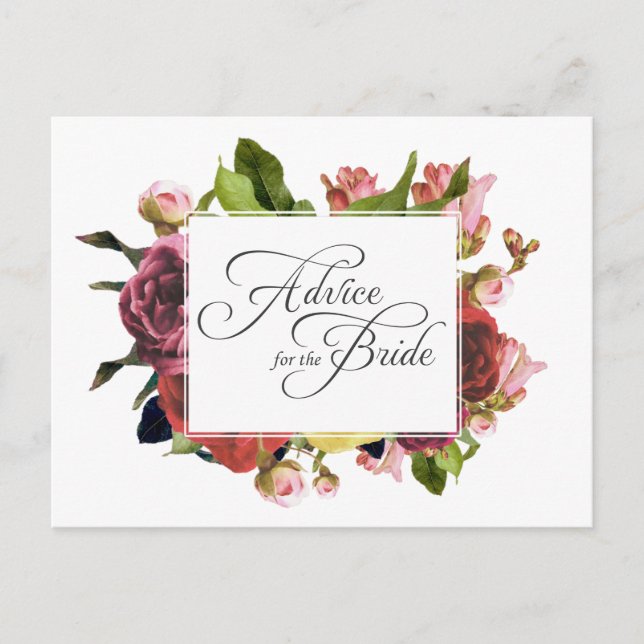 Cartão De Conselho Advertência Floral Rosa Rosa Rosa Rosa Rosa Rosa R (Frente)