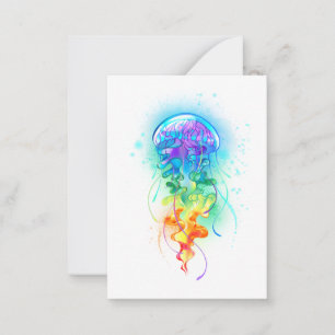 Cartão De Conselho Águas-vivas do arco-íris