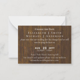 Cartão De Conselho Alteração FOTO do Adiamento de Data, incluindo ENV