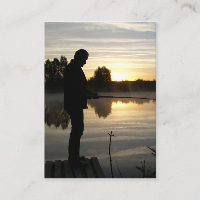 Cartão De Conselho Angler manhã (Frente)