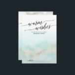 Cartão De Conselho Aqua e Dourada Watercolor Recebem e Bem-Vindo<br><div class="desc">Esta receita aqua e dourada de aquarela e o cartão de aconselhamento de boas intenções são perfeitos para um casamento de destino tropical e podem ser usados para qualquer evento. A simples e moderna design apresenta uma espantosa turquesa, uma cor azul-lacrimogênea e lacrimogênea com um brilho de ouro macio que...</div>