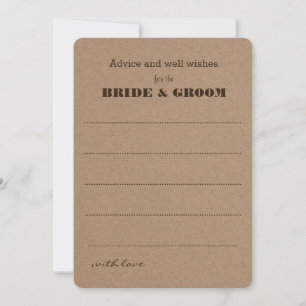Cartão De Conselho Aviso de Casamento   Papel Kraft russo