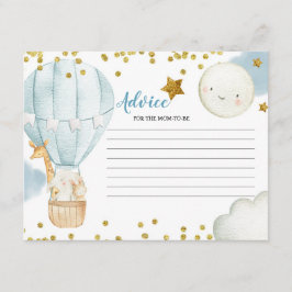 Cartão de Conselho Azul Balão de Ar Quente Selva