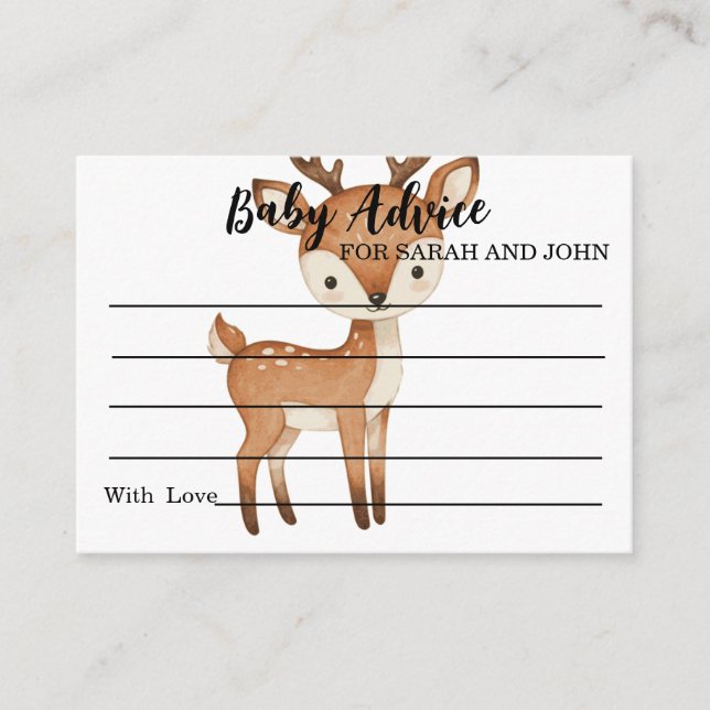 Cartão De Conselho Baby Advice For New Parents Modern Baby Shower (Frente)