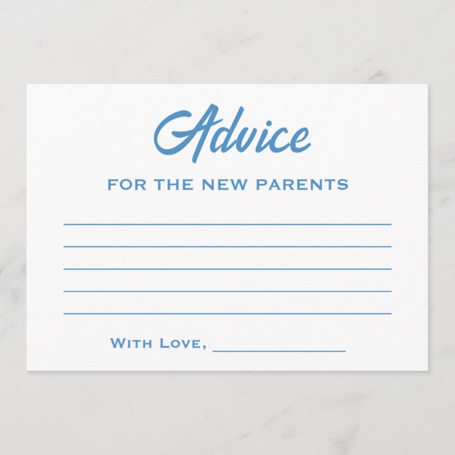 Cartão De Conselho Blue White Adventure aguarda Chá de fraldas de ten (Frente)