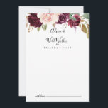 Cartão De Conselho Boas Desejos de Casamento Floral Botânico Russo<br><div class="desc">Este cartão de aconselhamento floral floral floral rústico é perfeito para um casamento moderno. A design apresenta flores e folhagem lindas e coloridas desenhadas à mão, elegantemente organizadas em buquês atraentes. Estas cartas são perfeitas para um casamento, chá de panela, chá de fraldas, festa de formatura e muito mais. Personalize...</div>